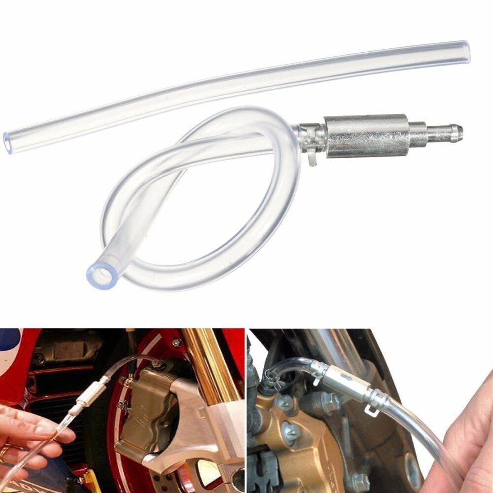 5 X Motorcycle Car Brake Bleeder Clutch & Brake Bleed Tool Kit One Way Valve &Tube