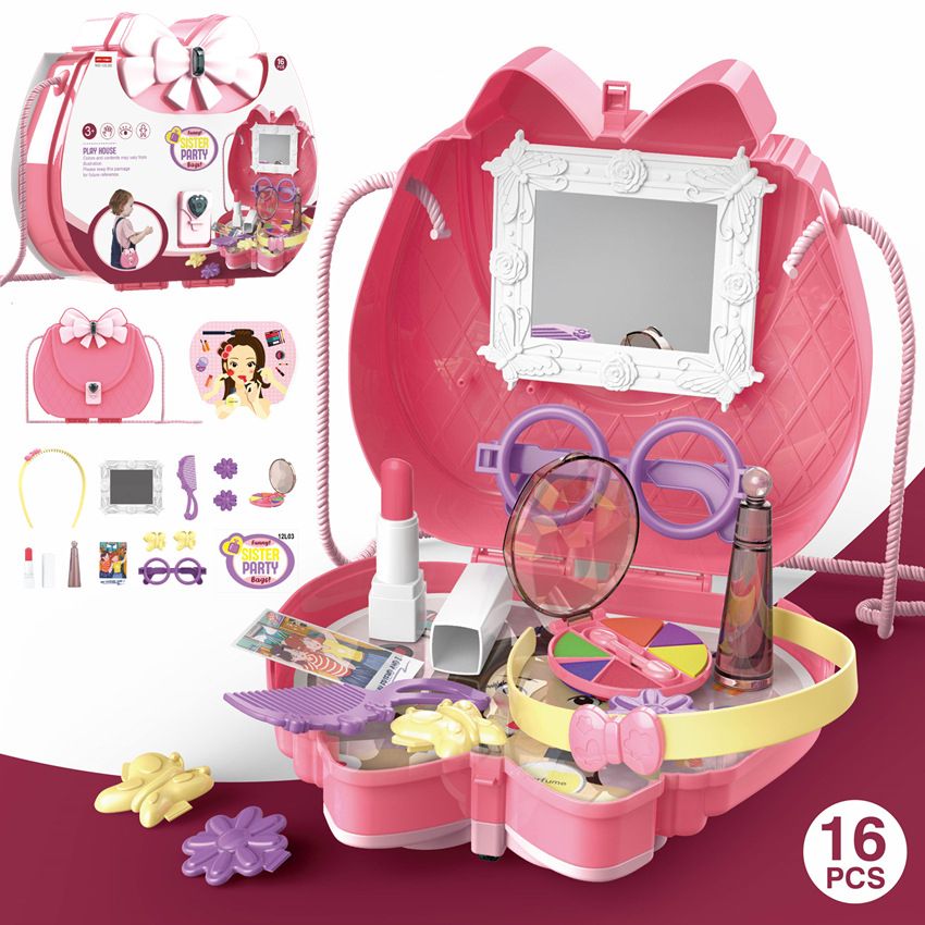 Children's Crossbody Bag Play House Toys Kitchen Tableware Cosmetics Ice Cream