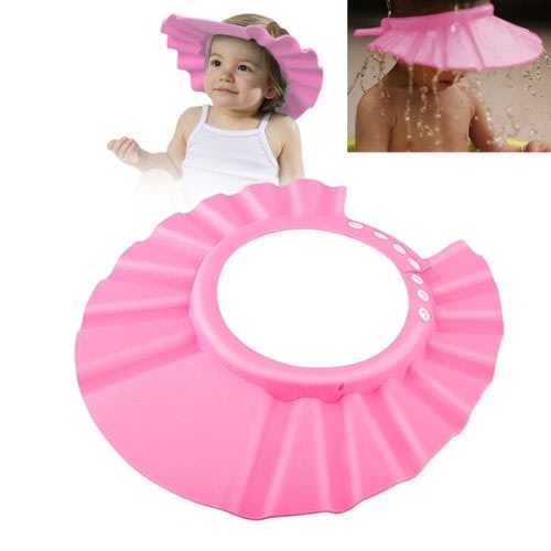 Adjustable Kids And Baby Shower Cap - Pink