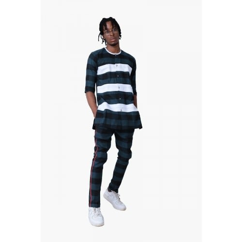 Green Checkered Traditional Attire For Men
