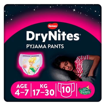 Drynites Pyjama Bed Wetting Pants for Girls - 10 Pants - 4-7 Years