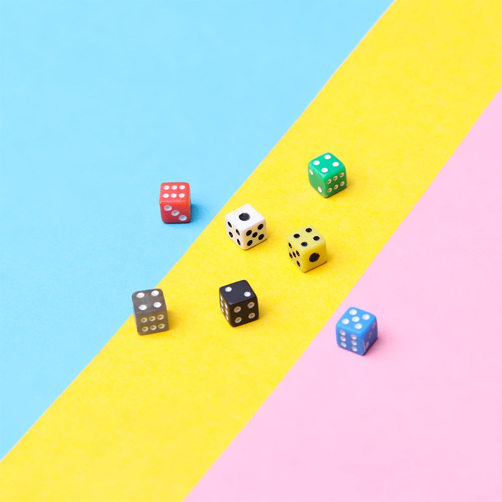 50 Pcs/bag 6 Sided Portable Table Games Dice 5mm Acrylic