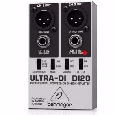 Ultra-di Di20 Professional Active 2-channel Di-box & Splitter