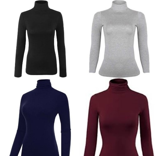Body Hug Long Sleeve Tops - 4 Pieces