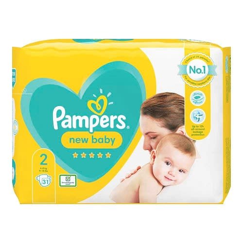 New Baby Diapers-  Size 2 - 31 count
