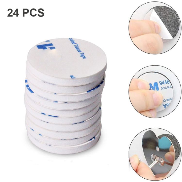 24 PCS 80x1.5mm Round EVA Foam Sticky