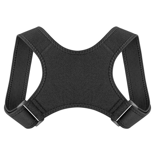 Posture Corrector Adjustable Back Fracture Support Men/women Back Clavicle Spine Shoulder Correction Brace Belt Strap M2(#black)