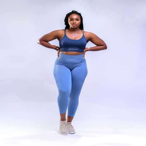 Aisha Contour Leggings - Blue