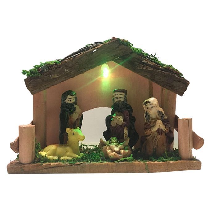 Resin Easter Nativity Scene Set Christ Nativity B With LED Light