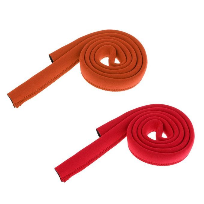 2pcs/set Camping Hydration Pack Bladder Tube Neoprene Red, Orange