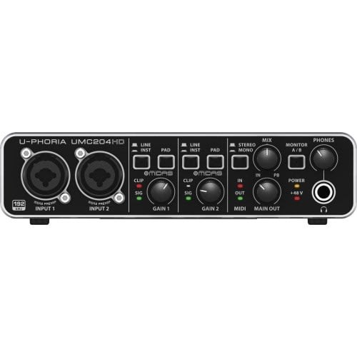 Audio Interface - U-phoria Umc204hd - Usb.