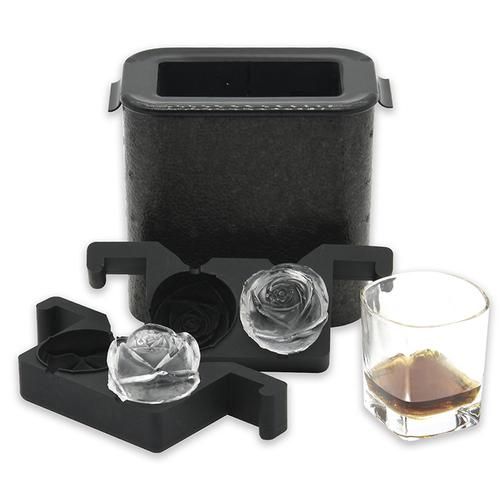 Crystal Clear Ice Ball Maker Ice Ball Press Spherical Whiskey Tray Mould Bubble-Free Ice Cube Maker 2.35 Inch Rose Ice Cube Tray