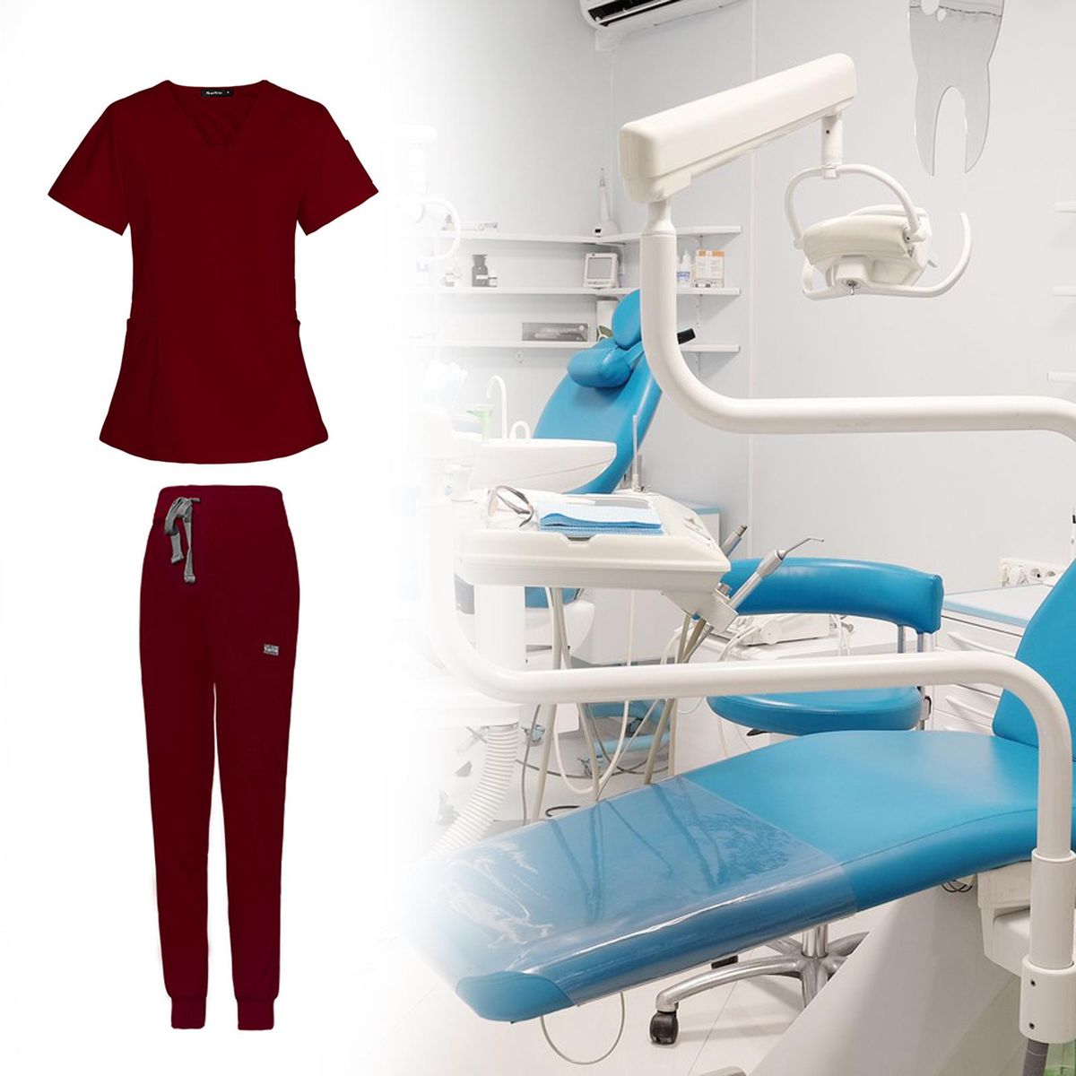 Nursing Scrubs Uniform Soft Blouse With Scrub Top And S