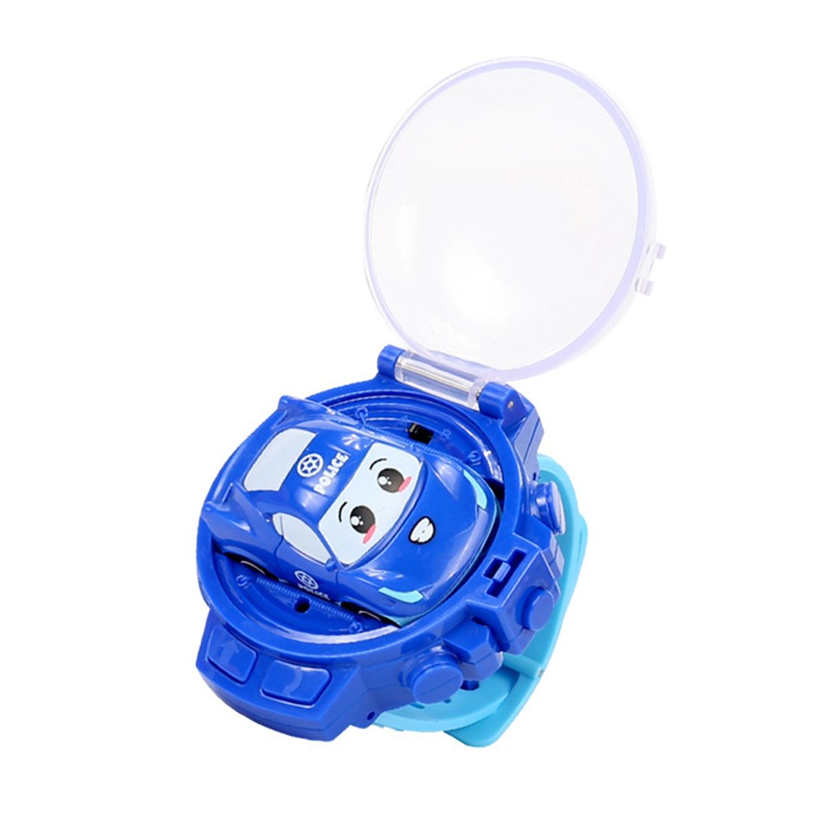 1 Set Mini Car Toy Watch Remote Control Kids Vehicle Toy Blue