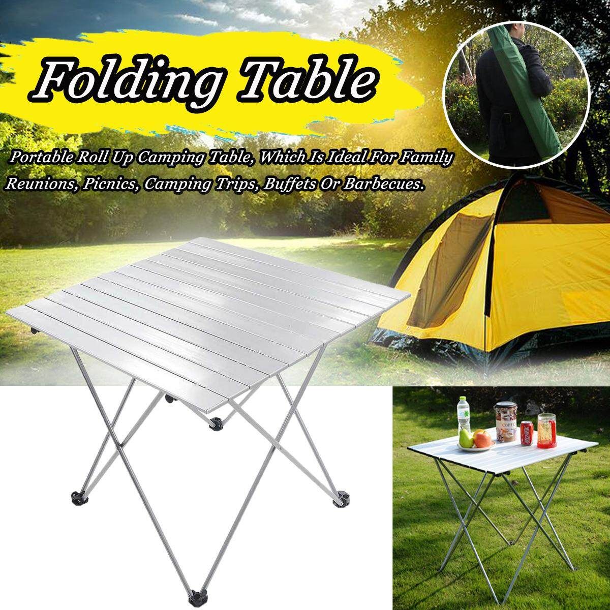 Foldable Portable Table Roll Up Aluminum Alloy Picnic Outdoor Camping Ultralight