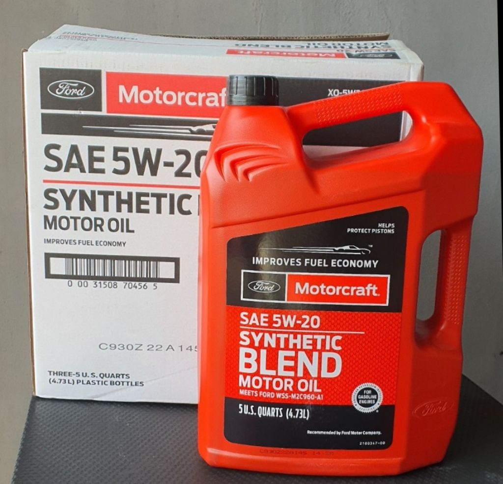 SAE 5W-20 SYNTHETIC BLEND MOTOR OIL 3*5Qt