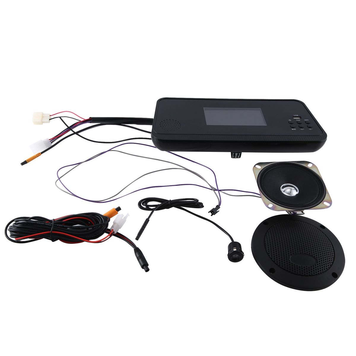 4.3 Inch 3-Wheel Electric Vehicle Dashboard Meter 48V 60V 72V MP3+BT+Reversing Camera for 4-Wheel Electric Vehicle