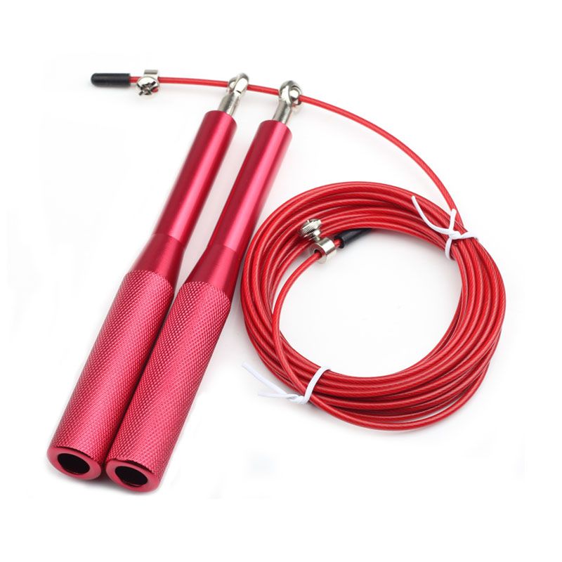 Fitness Jump Ropes Crossfit Heavy Steel Wire Speed Jump Rope Gym Exerciser Skipping-Red