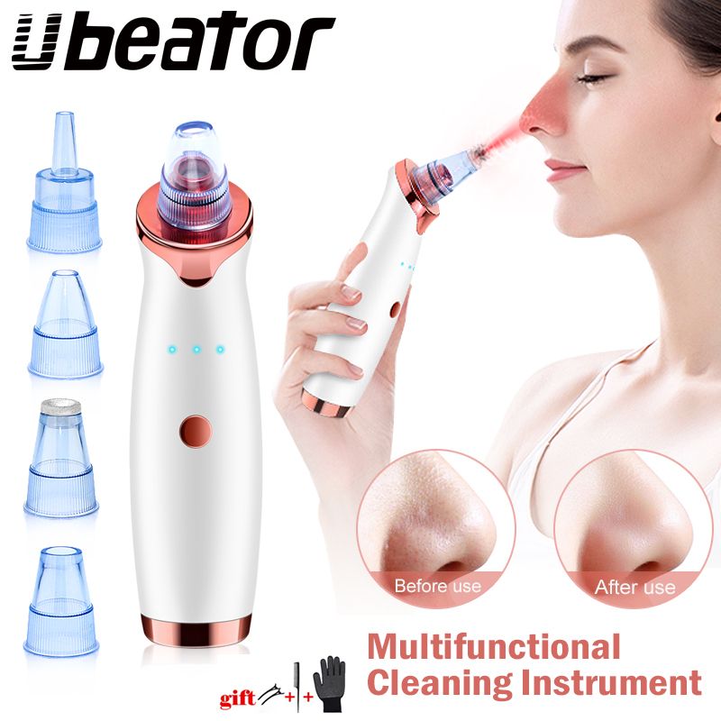 USB Charging Vacuum Suction Blackhead Remover For Nose,Facial Pore Acne Grease Cleaner Skin Care-A5