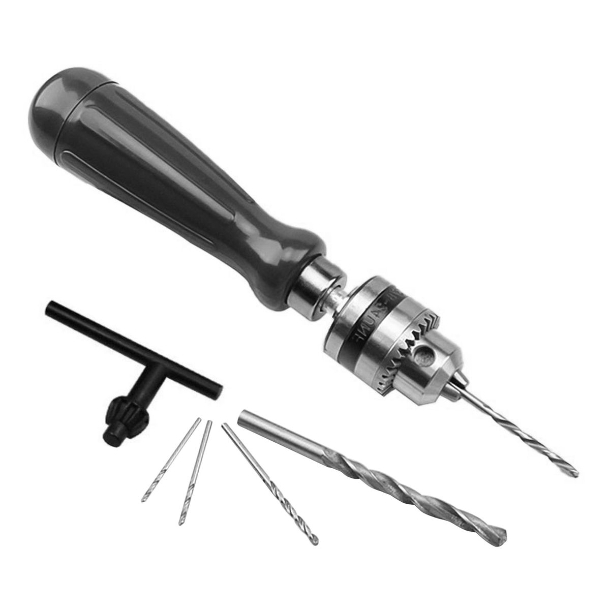 Hand Drill Bits Set 7 In 1 Manual Tool Pin Vises With 5 Pcs