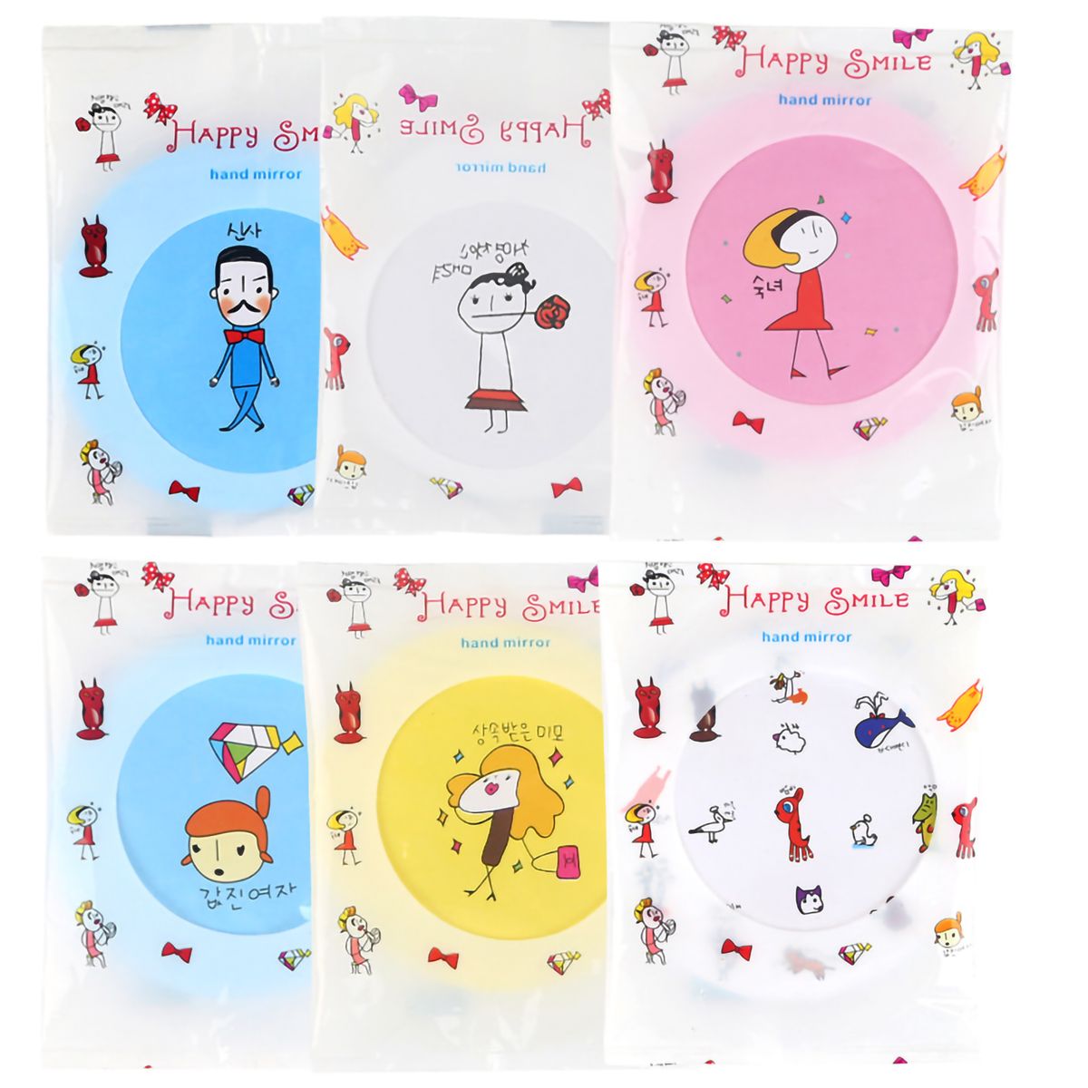 Compact Mirror Cartoon Mini Round Portable Vanity Mirror