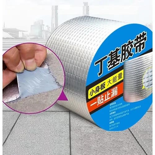 Strong Adhesive - Water Leakage Repair & Roofing Aluminum Foil Waterproof Tape -10cm By 5m