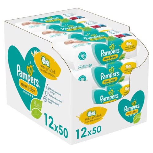 New Baby Sensitive Baby Wipes - 12X50 - 600piece