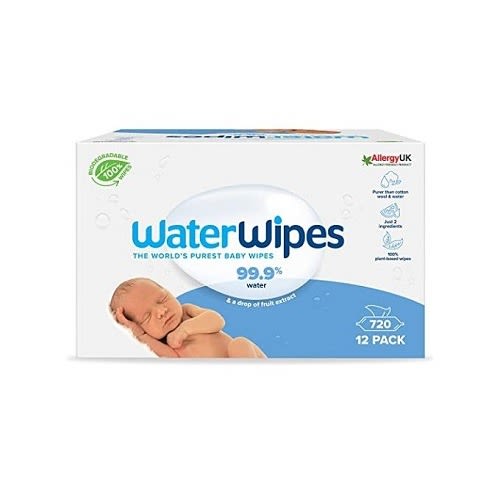 Baby Wipes 12x60 Pack -Unscented 99.9% Water (720 Wet Wipes)