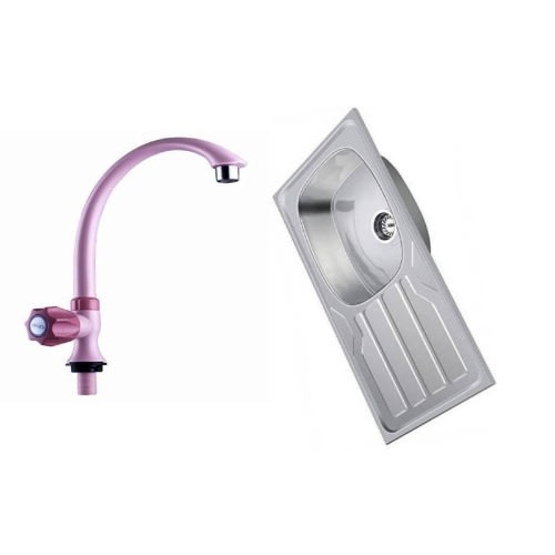 Stainless Steel Kitchen Sink With Kitchen Robber Tap..