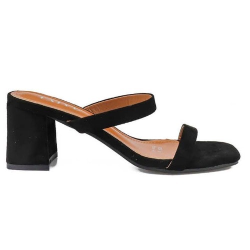 Ladies Double Straps Pu Leather Sandals