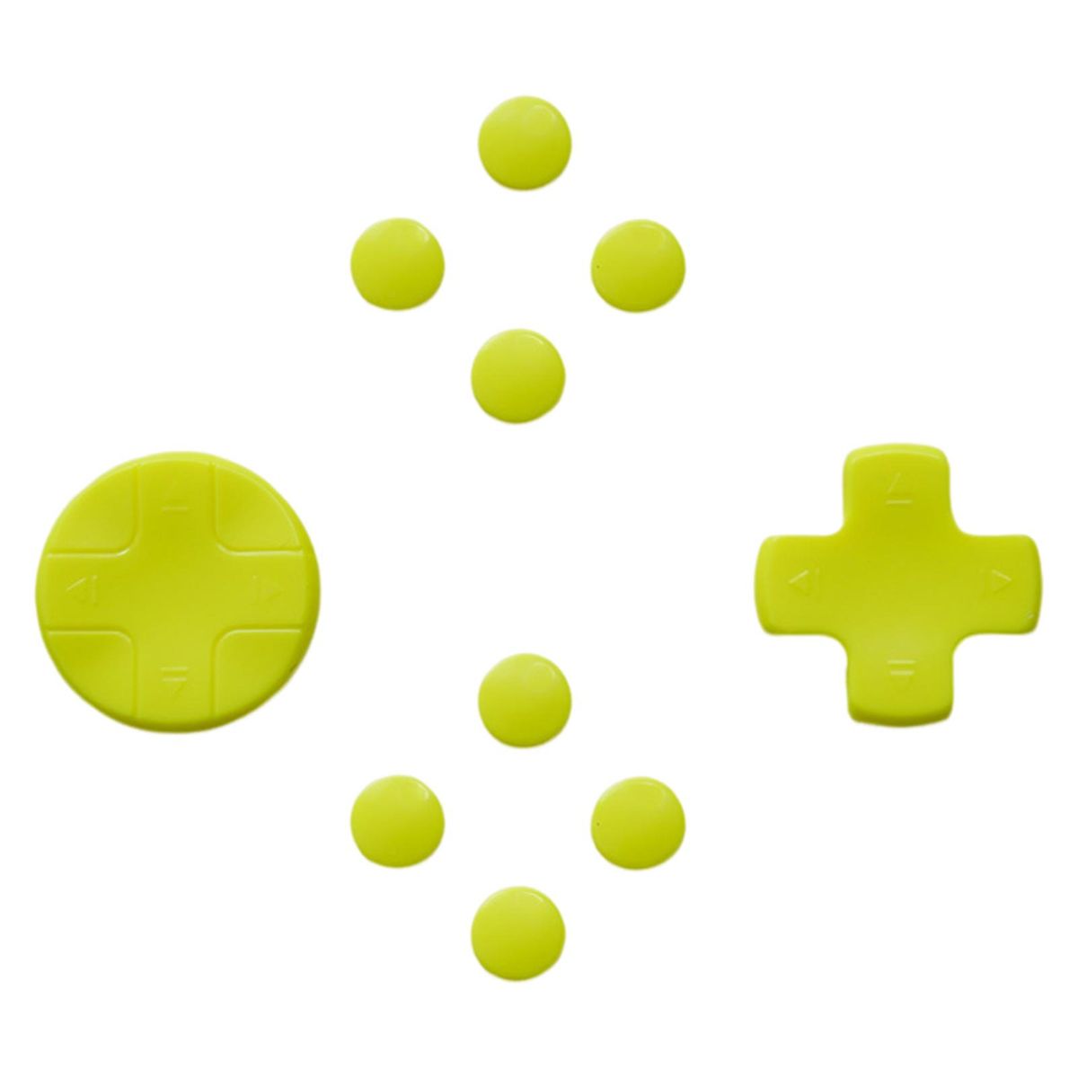 10Pcs Thumb Stick Covers Joy-con Skin Dpad Button Repair Cases Yellow