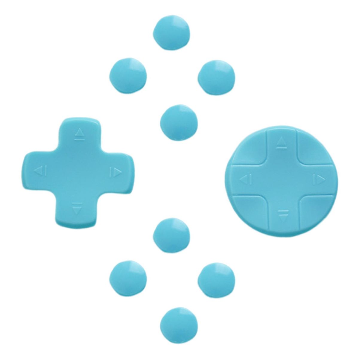 10Pcs Thumb Stick Covers Joy-con Skin Dpad Button Repair Cases Blue