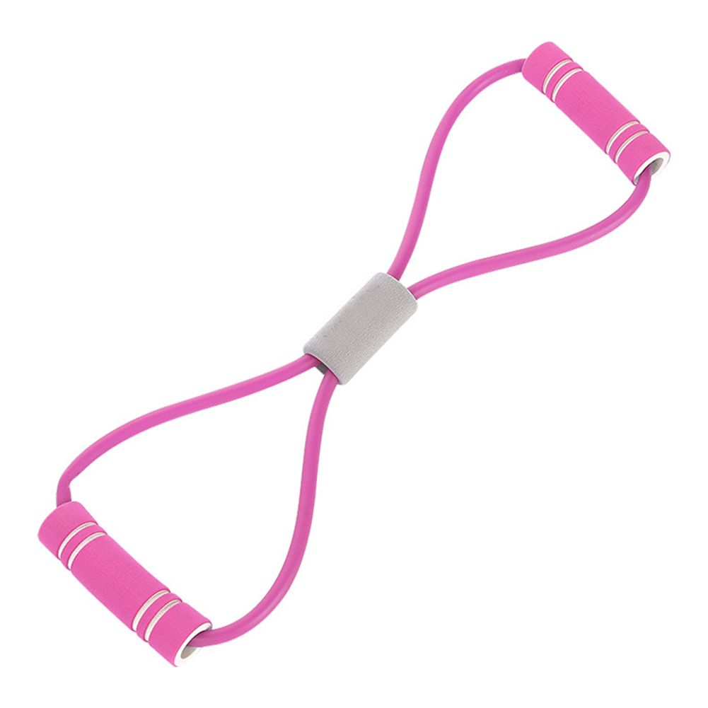 8-Shape Gym Workout Yoga Exercise Resistance Rope Loop-Pink