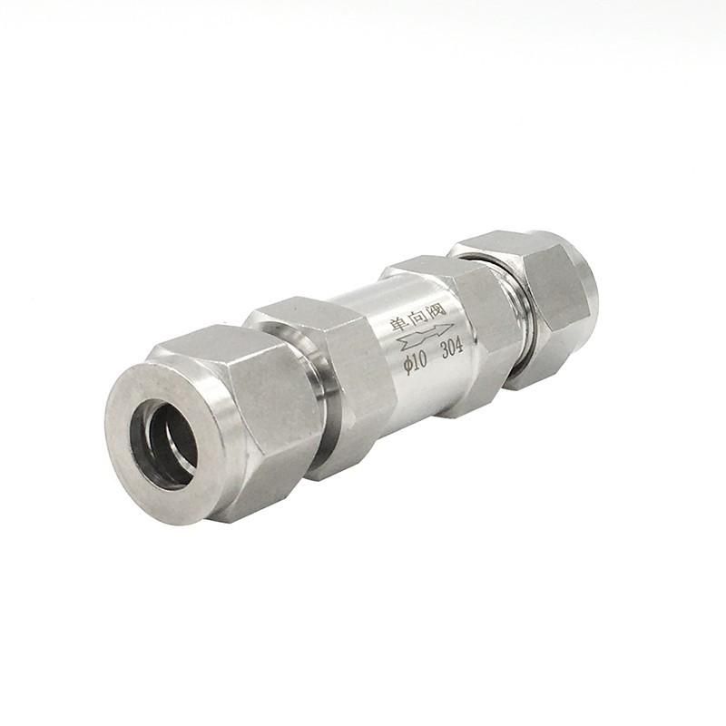 Spot Supply 304 Stainless Steel Card Sheath Check Valve Check Valve Water Instrument Tube Gas One-Way Check Valve Liquid
