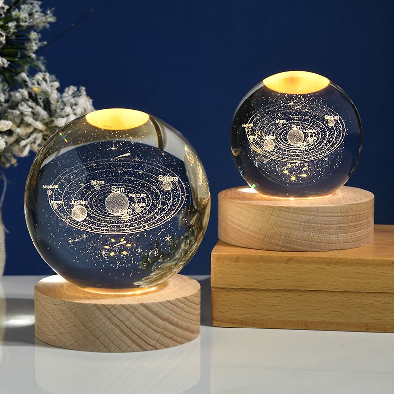 Dreamy Solar Globe Galaxy K9 Crystal Ball Snow-Type A