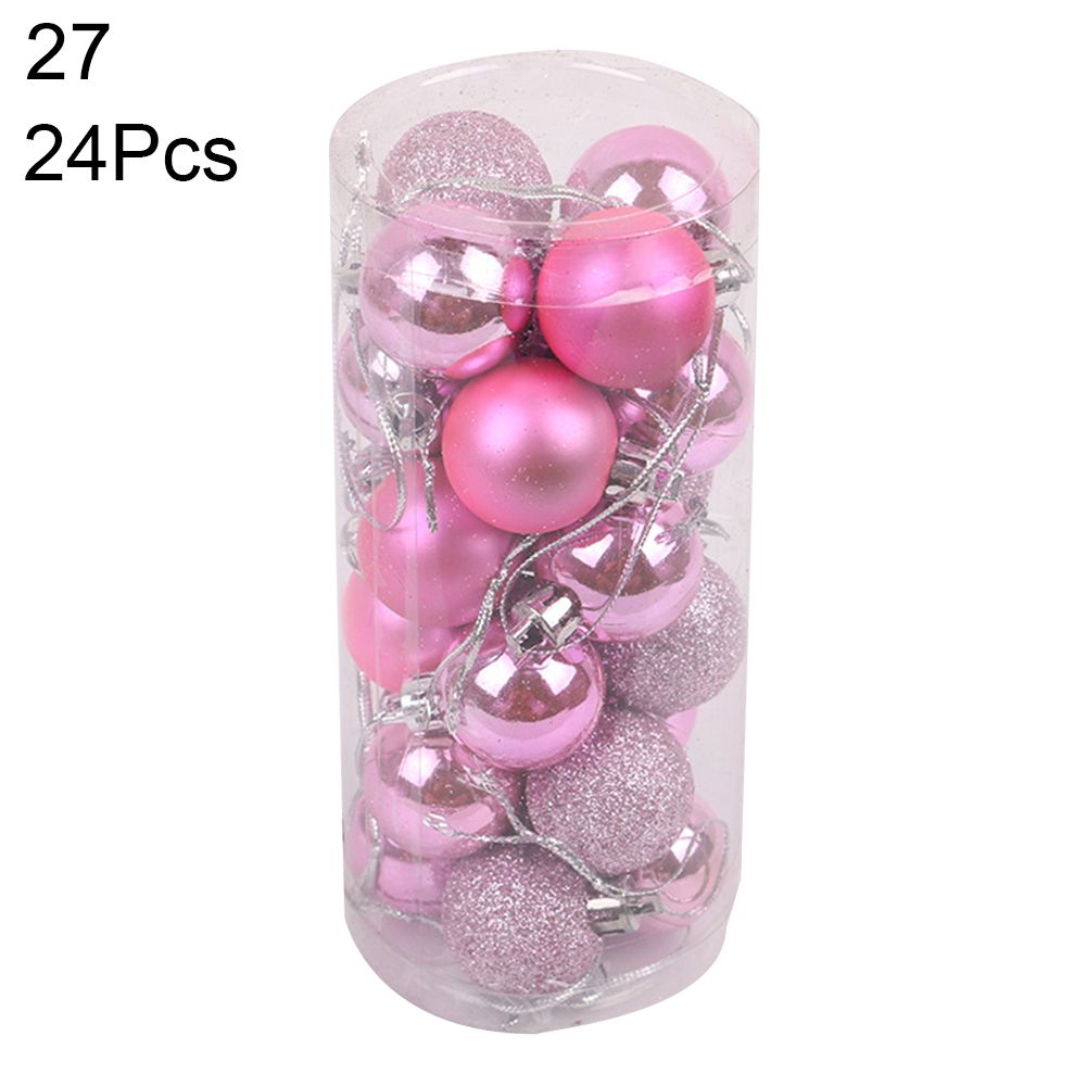24Pcs 3cm Plastic Christmas Tree Balls Baubles Home-27 #