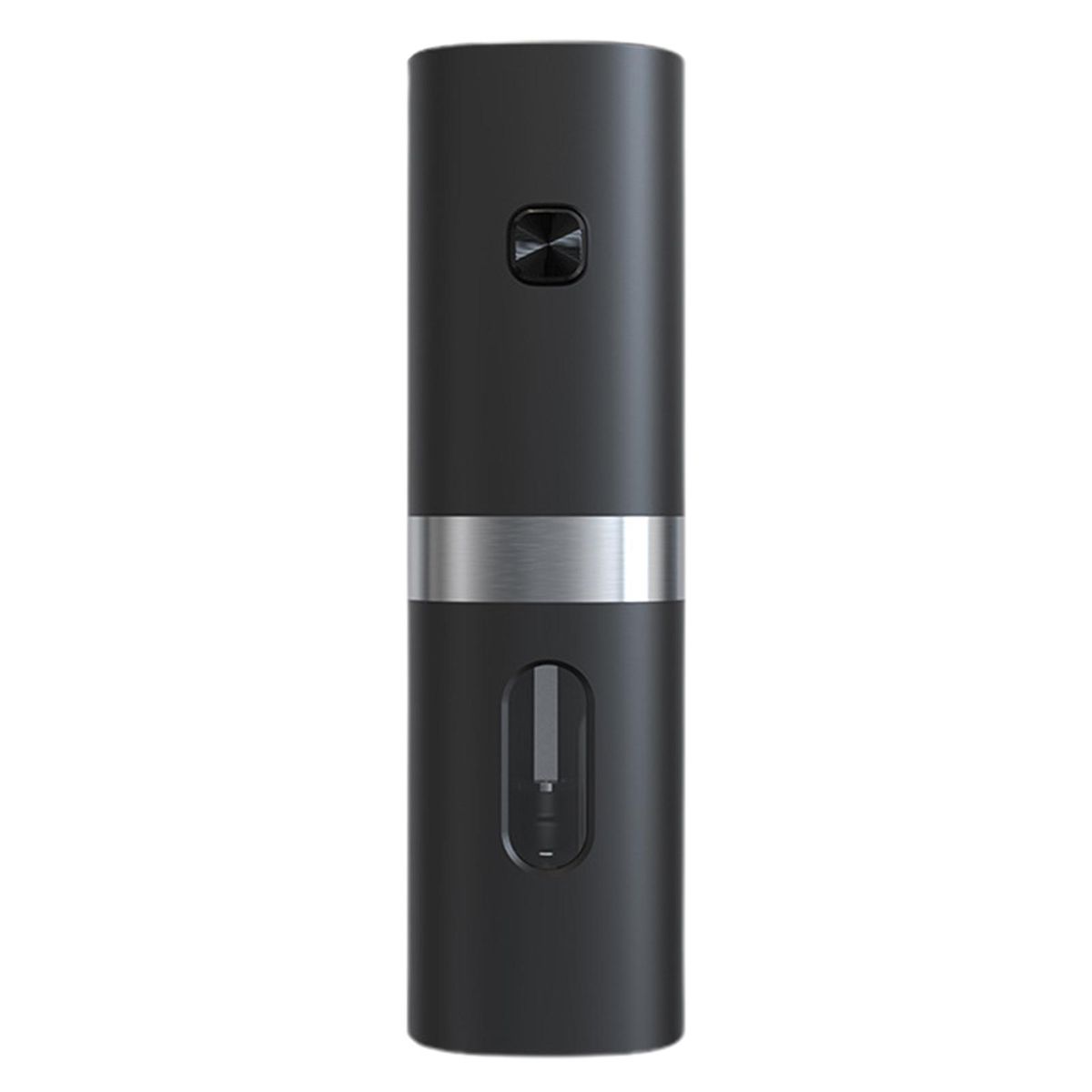 Push-button Spice Grinder Clearview Spice Mill Led Handheld for Salt Black