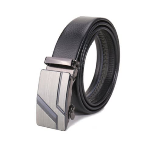 Men's Belt Buckle -Black & Silver
