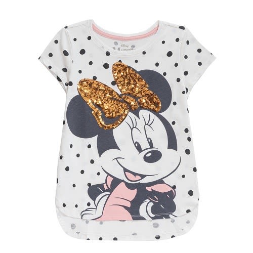 Minnie Mouse Girls Short Sleeve Sequin T-shirt