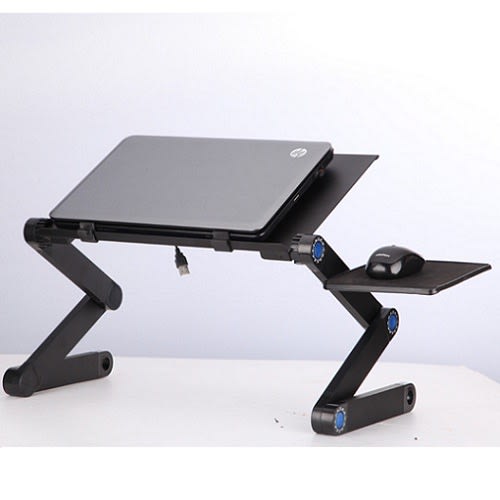 Multi Functional Adjustable Laptop Table With Mouse Pad & Cooler Fan