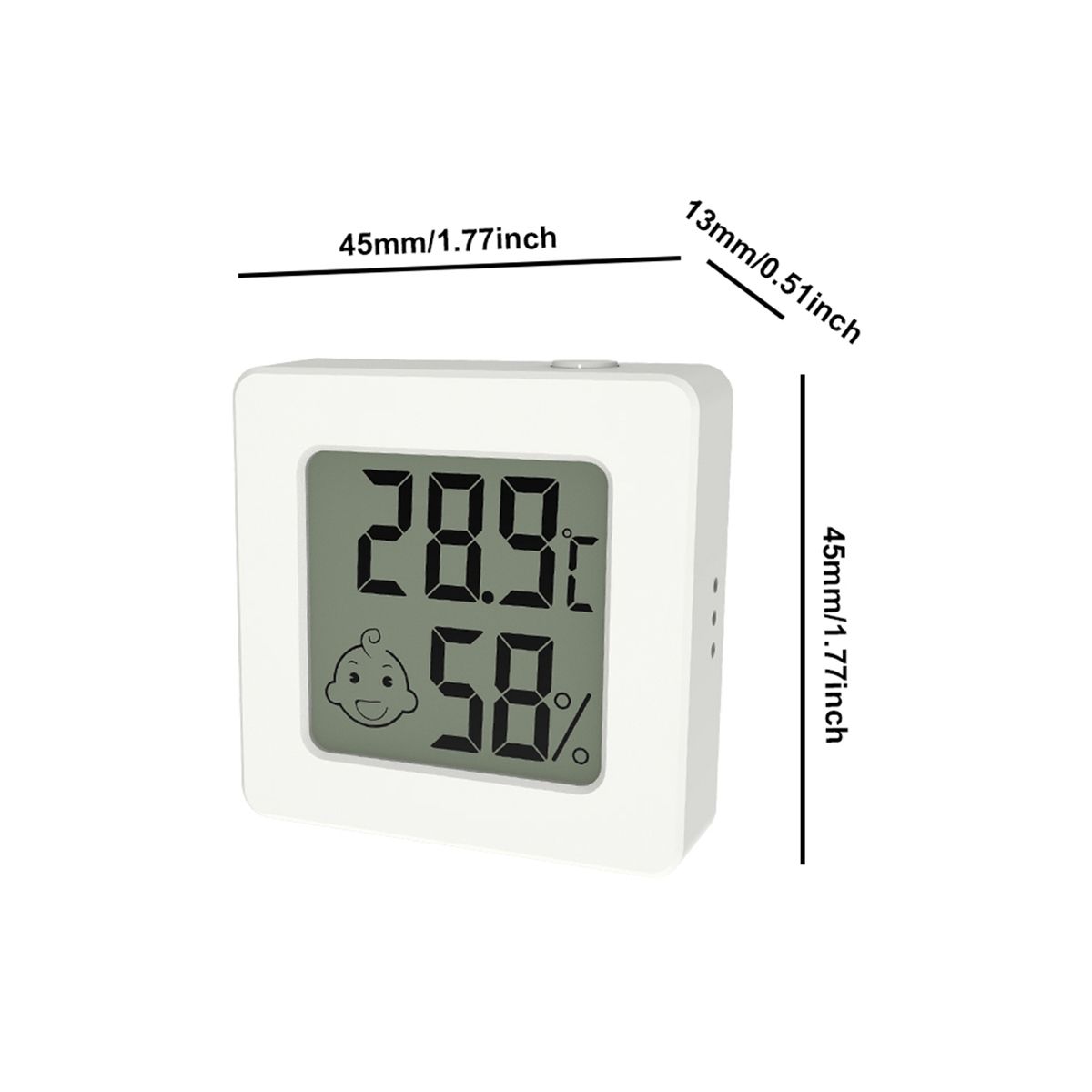 Mini LCD Digital  Hygrometer Temperature Meter Humidity Sensor Weather Station on Set with Battery Black