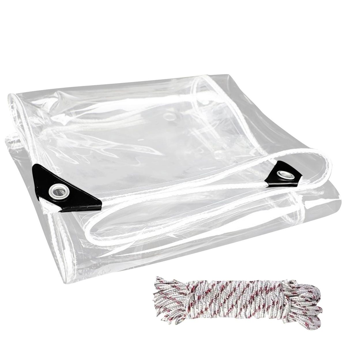 Reinforced Tarp Waterproof Tarp with Grommets Reinforced for Outdoor