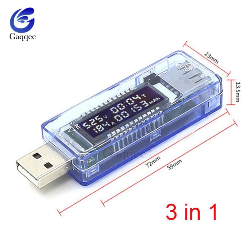 LED Digital Dual USB Port Current Voltage Charging Test
