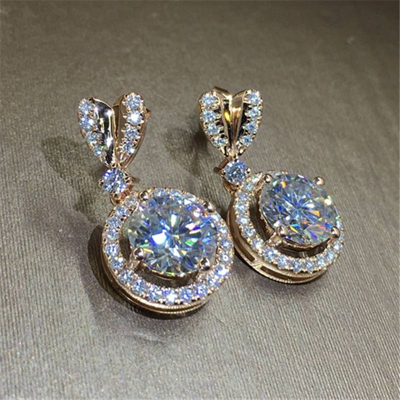 Crystal Diamond Stone Earring