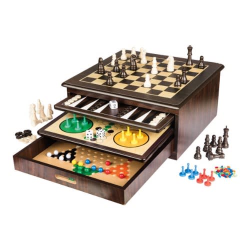 Wooden Game Collection 10 In 1 Board Games - Age 6+
