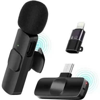 Wireless Microphone With Mic For iPhone & Andriod -Dual Connector:lightning & Type-c -K8