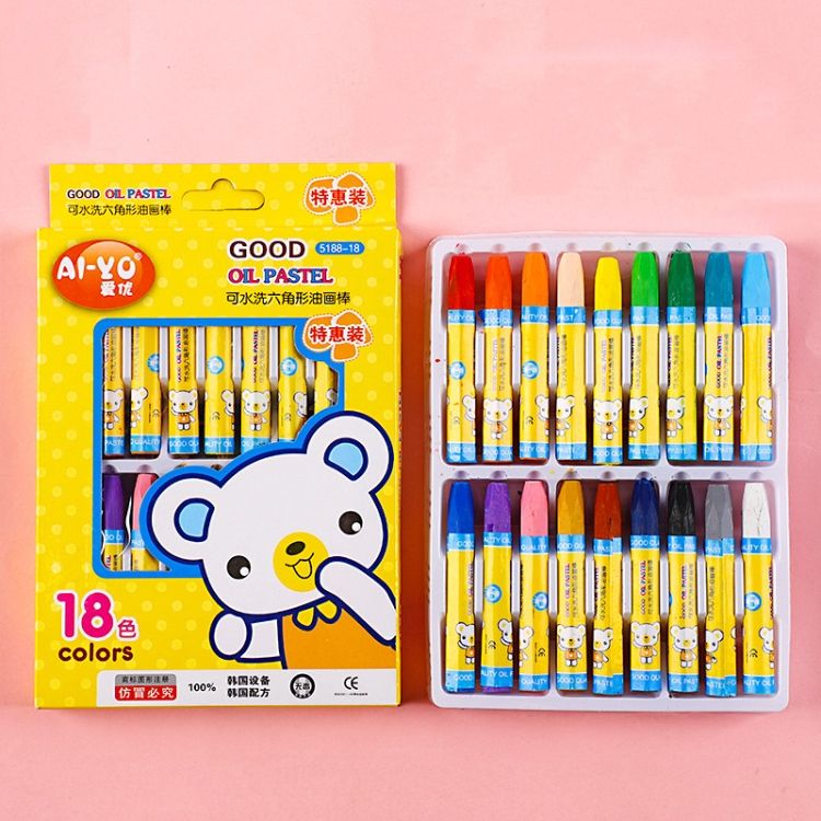 AIYO Children Oil Paint Stick Set 18 Colors