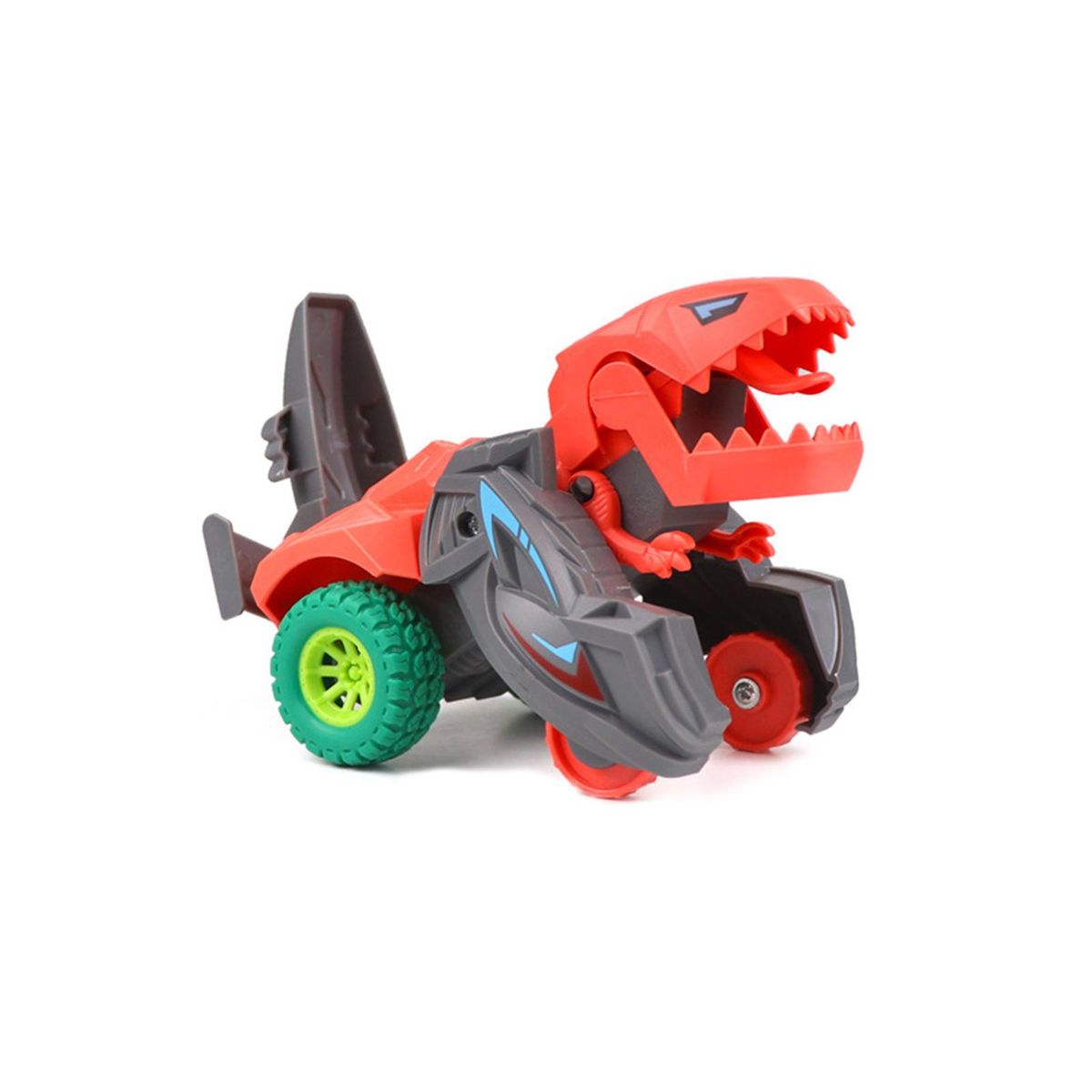 Inertia Toy Car Dinosaur Deformation Figures Toy Red