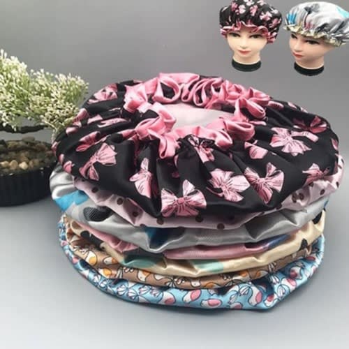 Multicolor Hair Bonnet - 12 Pieces