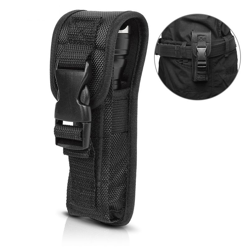 Outdoor Hunting  Flashlight Pouch Nylon Combat Electronic Torch Waist Bag Small Size Portable Flashlight